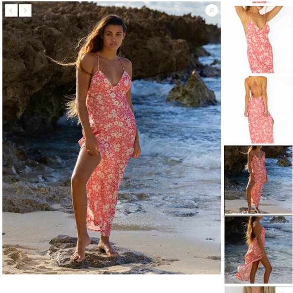 RESA CAMILLE SLIP DRESS IN GUAVA - NWT - Picture 5 of 6